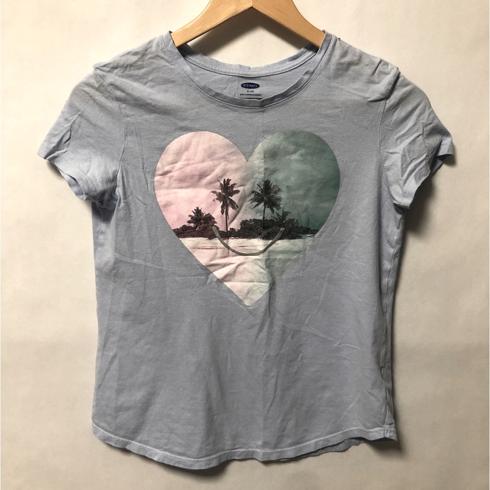 Girls Palm Tree Heart Shirt